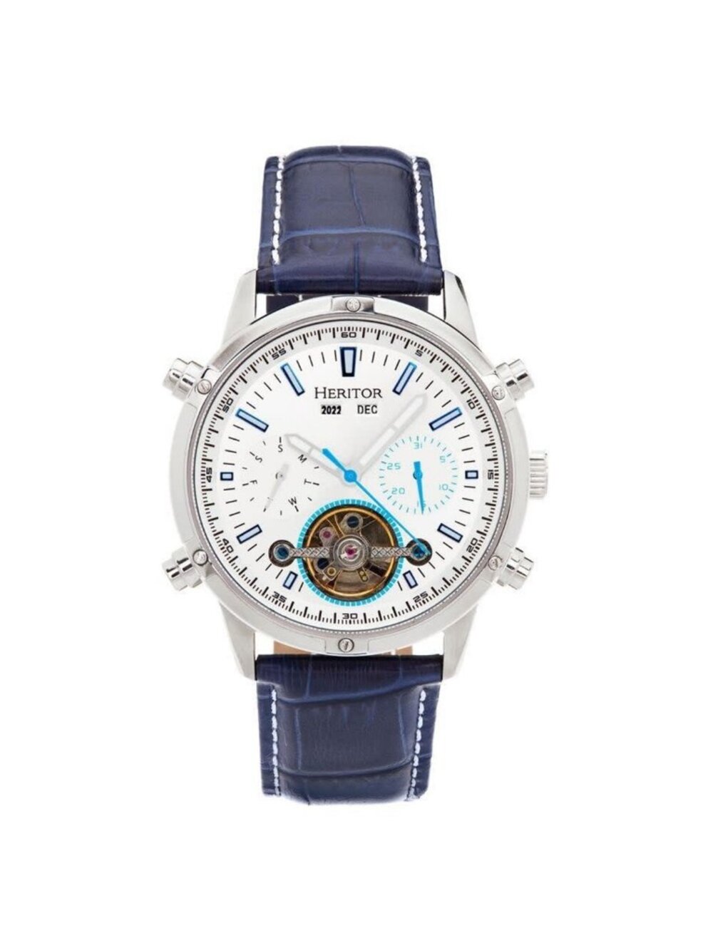 NWT Heritor Wilhelm Silver-tone Dial Men's Watch